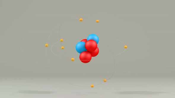 Atomic structure movement 3D loop animation