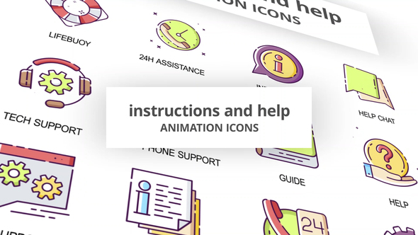 Instructions & Help - Animation Icons