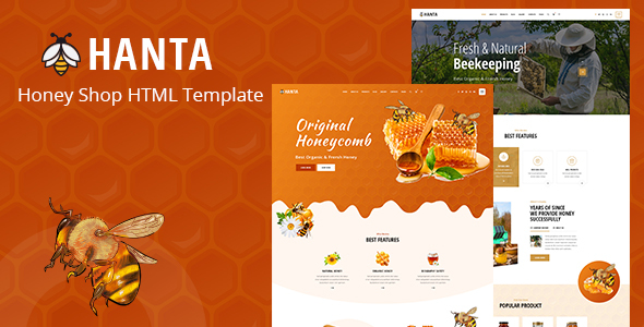 Hanta - Beekeeping and Honey Shop HTML Template