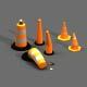 Post Apocalyptic Road Cones Pylons and Barrels - 3DOcean Item for Sale