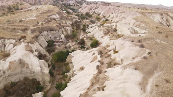 Cappadocia Landscape Aerial View. Turkey. Goreme National Park