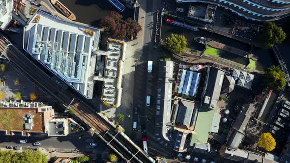 Aerial View of the Camden Lock Market in London