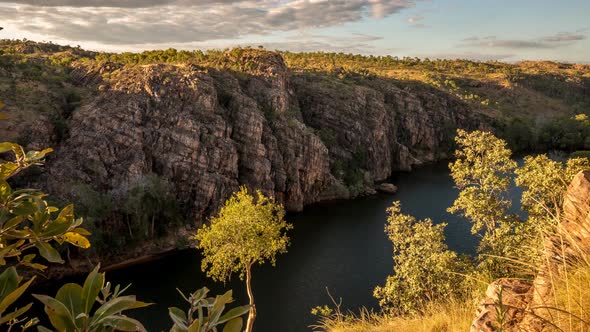 time lapse of katherine gorge in nitmiluk national park