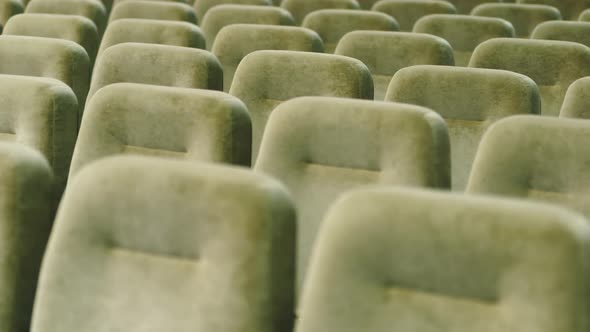 Rows of Empty Seats in the Cinema