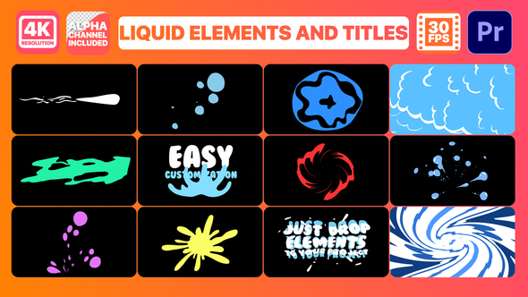 Liquid Elements And Titles | Premiere Pro MOGRT