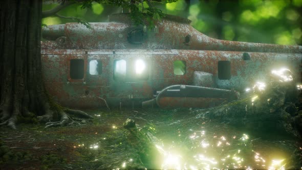 Old Rusted Military Helicopter alt