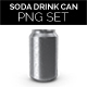 SODA Drink Can Isolated PNG Set 3D Rendered - GraphicRiver Item for Sale