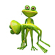 3D Illustration of a Frog Holding a Frog - GraphicRiver Item for Sale