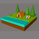 Low Poly Camping - 3DOcean Item for Sale