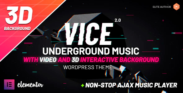 Vice: Music Band, DJ i Radio WordPress Theme