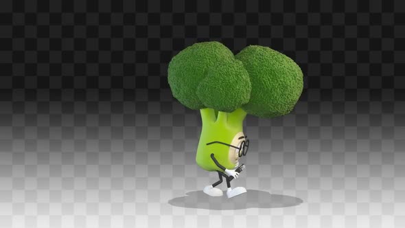 Broccoli Singing Or Talking With Microphone