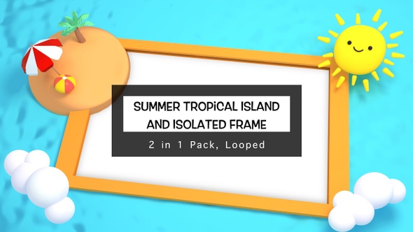 Summer Tropical Island Frame Pack