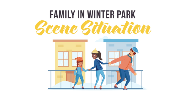 Family in winter park - Scene Situation