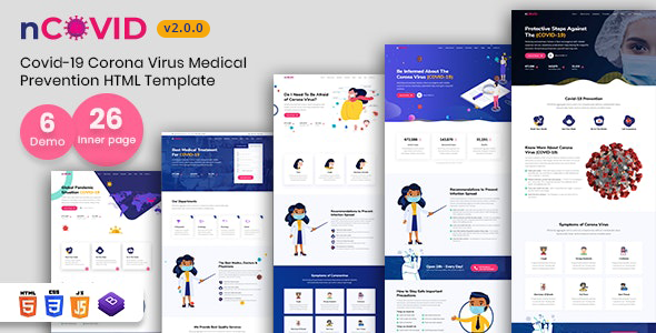 nCOVID - Coronavirus Medical Prevention HTML Template