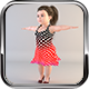 Rigged Cute Chubby Girl Character - 3DOcean Item for Sale