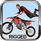 Full Rigged Rider with Motorbike Model - 3DOcean Item for Sale