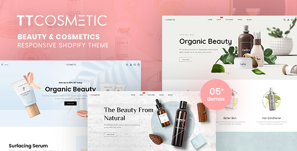 TTCosmetic – Beauty & Cosmetics Shop Responsive Shopify Theme