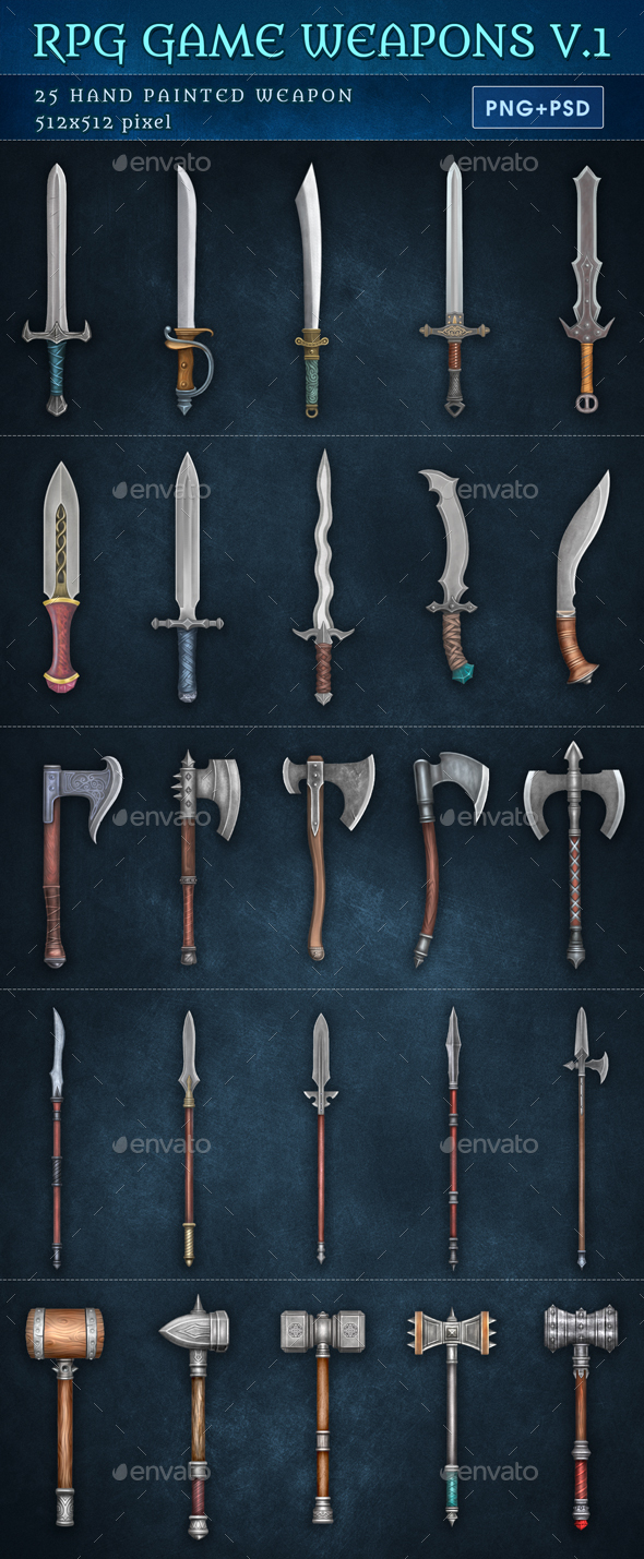 Swords Rpg Game Assets From Graphicriver