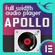 Apollo - Sticky Full Width HTML5 Audio Player - Elementor Widget Addon - CodeCanyon Item for Sale