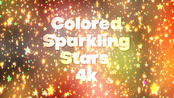 4k Colored Sparkling Stars