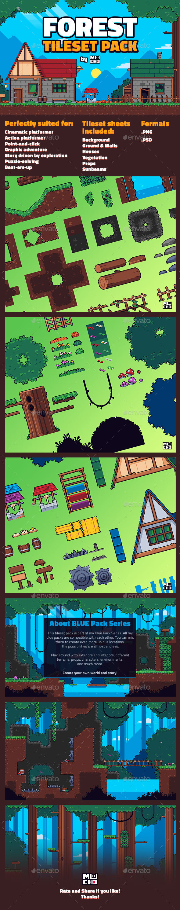 Forests 2D Game Assets from GraphicRiver
