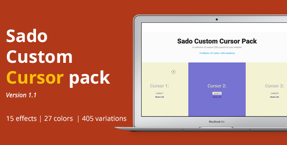 Sado Custom Cursor Pack | JavaScript Cursor Plugin