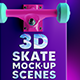 3D Customizable Skate Mock-Up Scene Pack & 3D Text Effects - GraphicRiver Item for Sale
