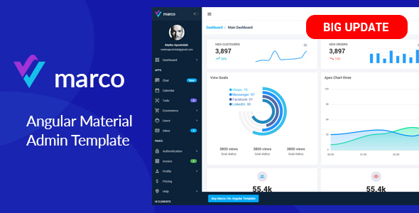 Marco - Angular 10+ Material Design Template