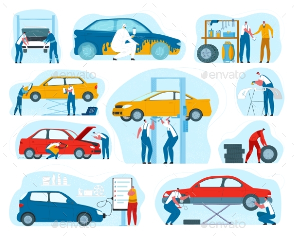 Car Service, Mechanic and Auto Maintenance Repair