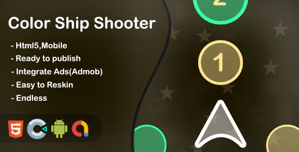 Color Ship Shooter(Html5 + Construct 3 +Mobile)
