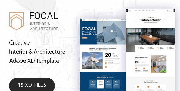 Focal - Exterior Design Adobe XD Template