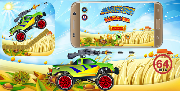 Monster Truck Machine Gun 64 Bits (Android Studio) - Without Any Ads