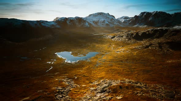 Small Lakes in Canada Near Mountains