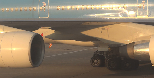 Airplane Moving On Tarmac