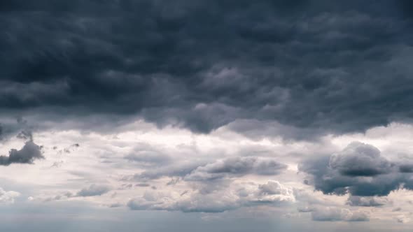 Timelapse of Dramatic Storm Clouds Moving in the Sky