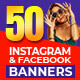 50-Instagram & Facebook Banners - GraphicRiver Item for Sale