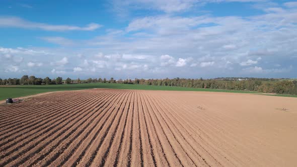 brown fields in a sunny day at the south