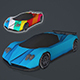 Stylized Hyper Car 01 - Low Poly Game Vehicle Car - Race Car Low-poly 3D model - 3DOcean Item for Sale