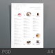 Floral Pastry Bakery Cafe Menu - GraphicRiver Item for Sale