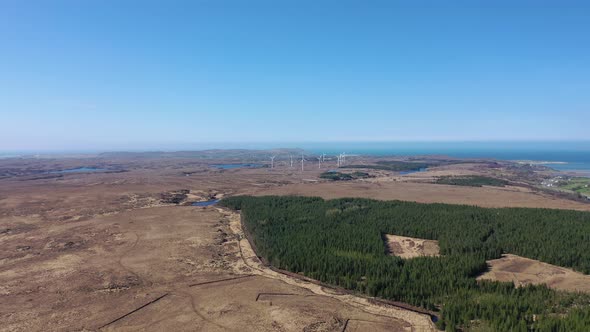 The Loughderryduff Windfarm Between Ardara and Portnoo in County Donegal  Ireland  Time Lapse