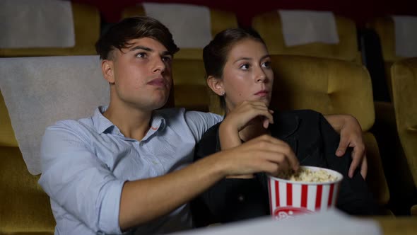 People Audience Watching Movie in Cinema Theater