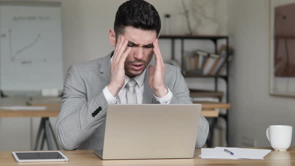 Headache, Frustrated  Businessman