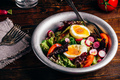Fresh spring salad with homegrown vegetables and boiled eggs - PhotoDune Item for Sale