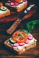 Vegetarian sandwiches with fresh vegetables - PhotoDune Item for Sale