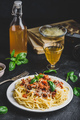 Spaghetti with bolognese sauce, parmesan and basil - PhotoDune Item for Sale