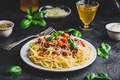 Spaghetti with bolognese sauce and parmesan cheese - PhotoDune Item for Sale