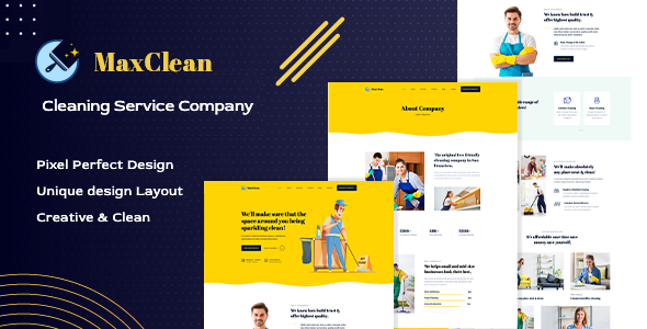 MaxClean - Cleaning HTML Template