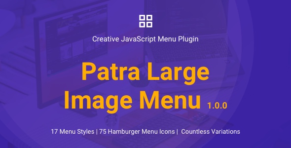 Patra Large Image Menu | JavaScript Menu Plugin