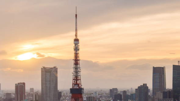 Tokyo City At Sunset