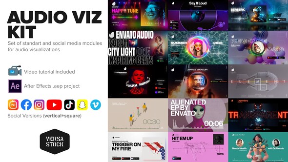 Audio Visualization Social Media Kit